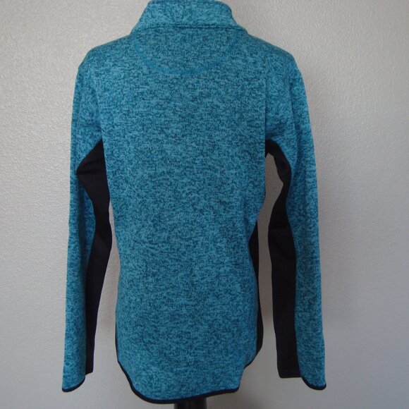 NWT Marc New York Andrew Marc Women's Full Zip Sweater Jacket Teal Black sz M - Picture 3 of 7